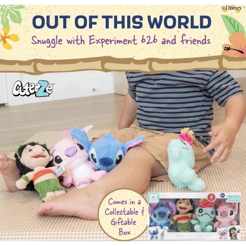 Disney Baby Cuteeze Lilo Stitch 4pc Plush Gift Set Stitch Angel Lilo Scrump NIB‎ - Picture 7 of 8